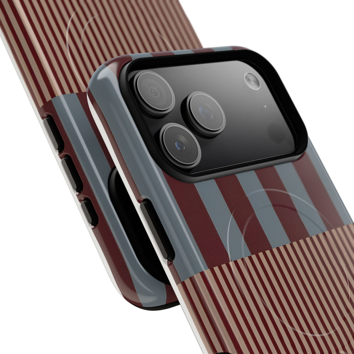 Candy Stripe MagSafe Tough Phone Case — Magnetic Protective Cover