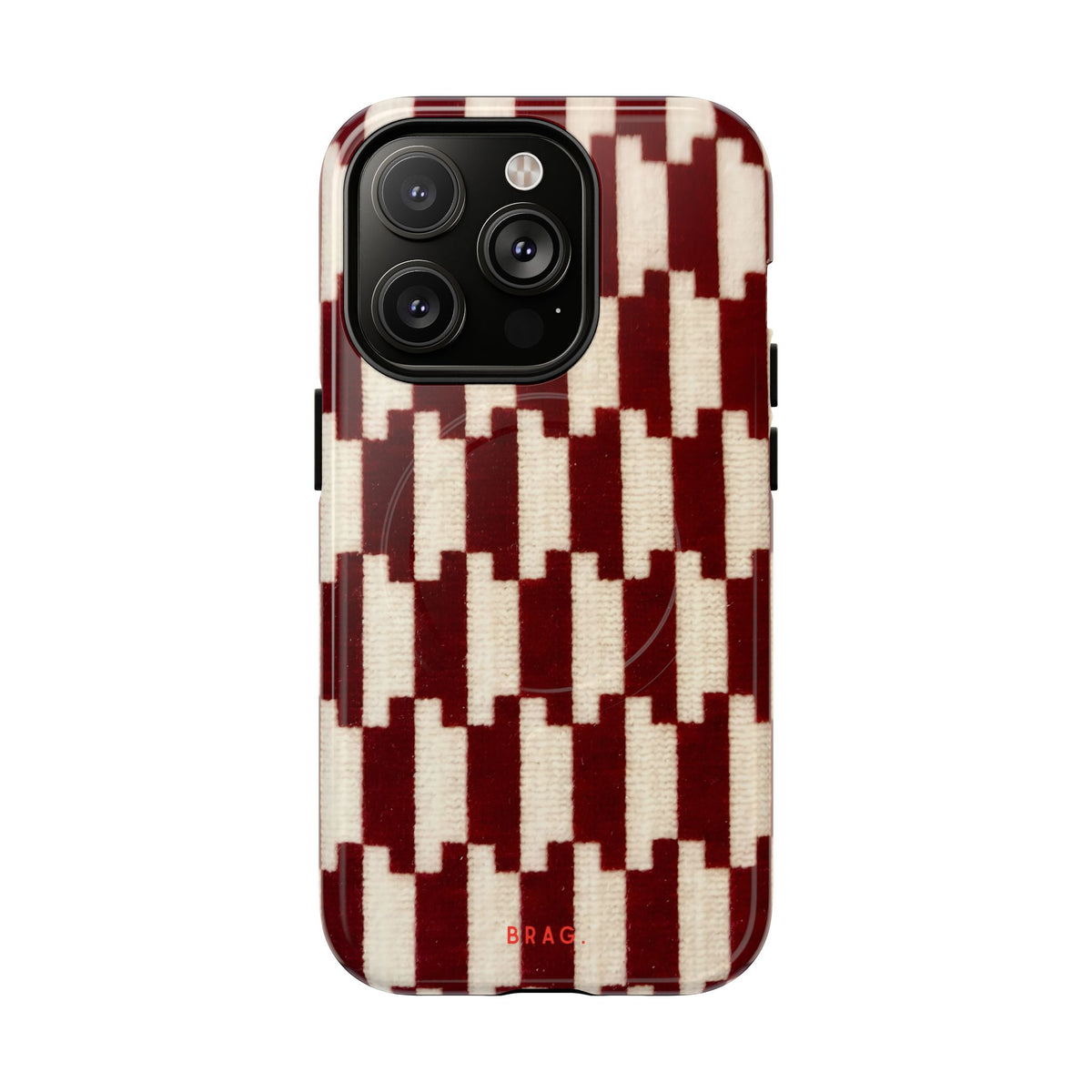 Wine & Cream MagSafe Tough Phone Case — Magnetic Protective Cover