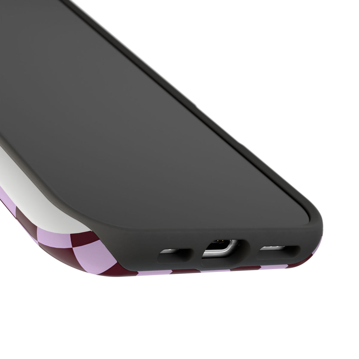 Cherry Check Magnetic Impact-Resistant Phone Case
