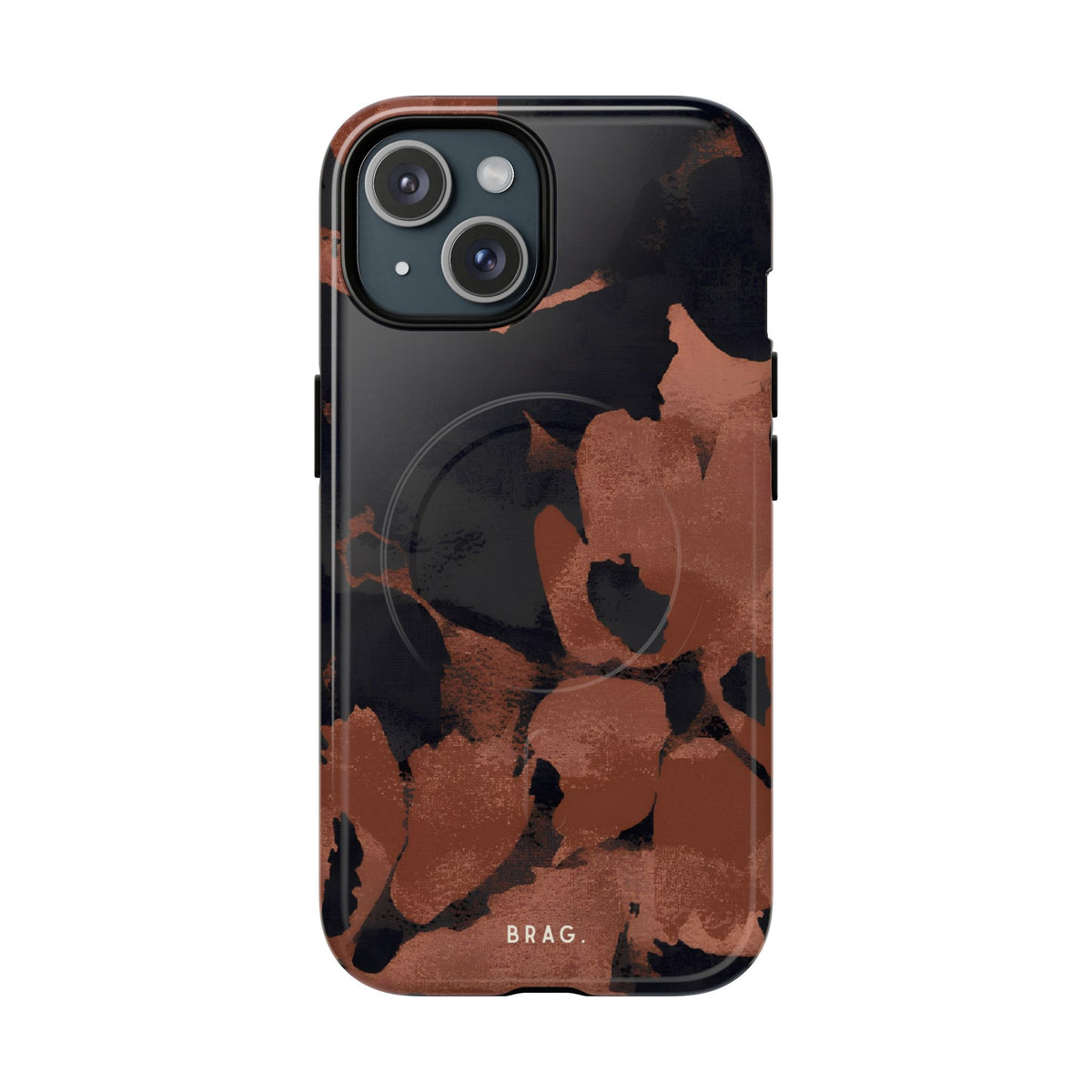 Terracotta Bloom MagSafe Tough Phone Case — Magnetic Protective Cover