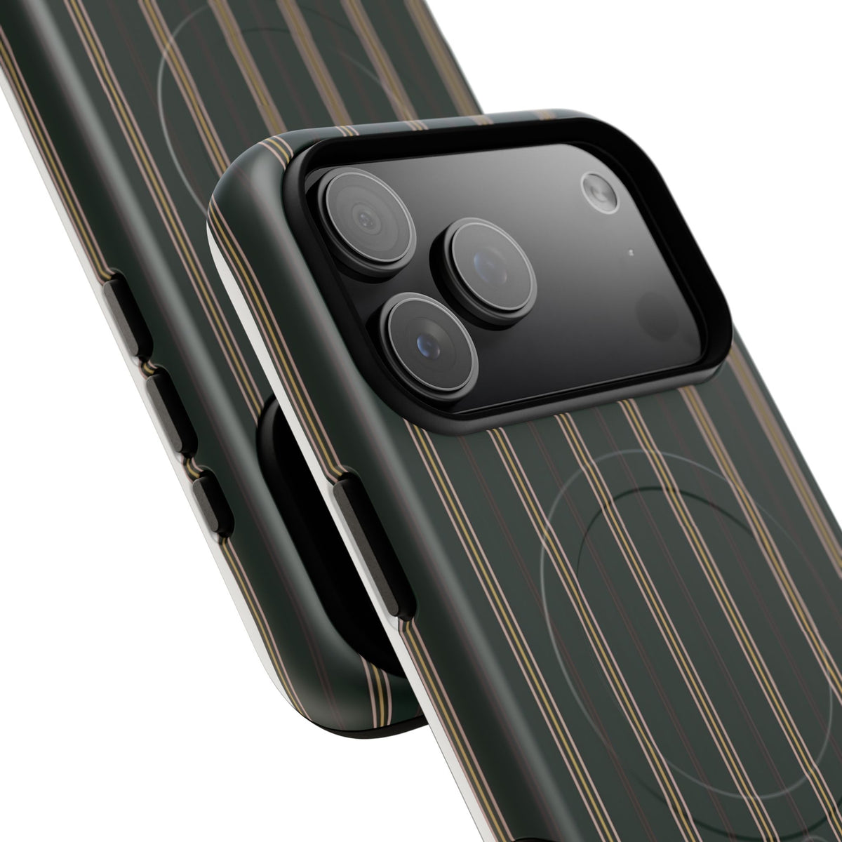 Vintage Pinstripe MagSafe Tough Phone Case — Magnetic Protective Cover
