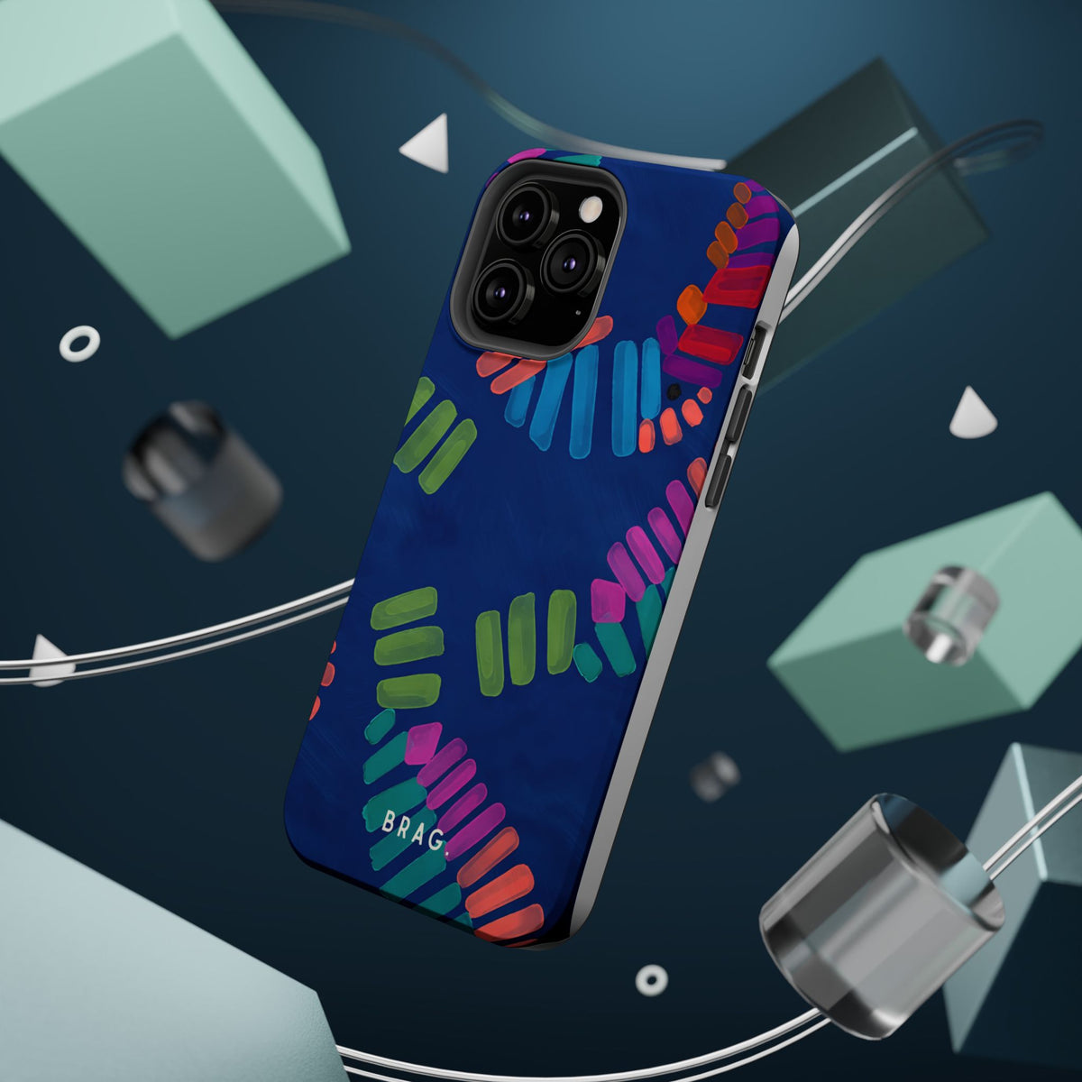 Blue Palm Magnetic Impact-Resistant Phone Case