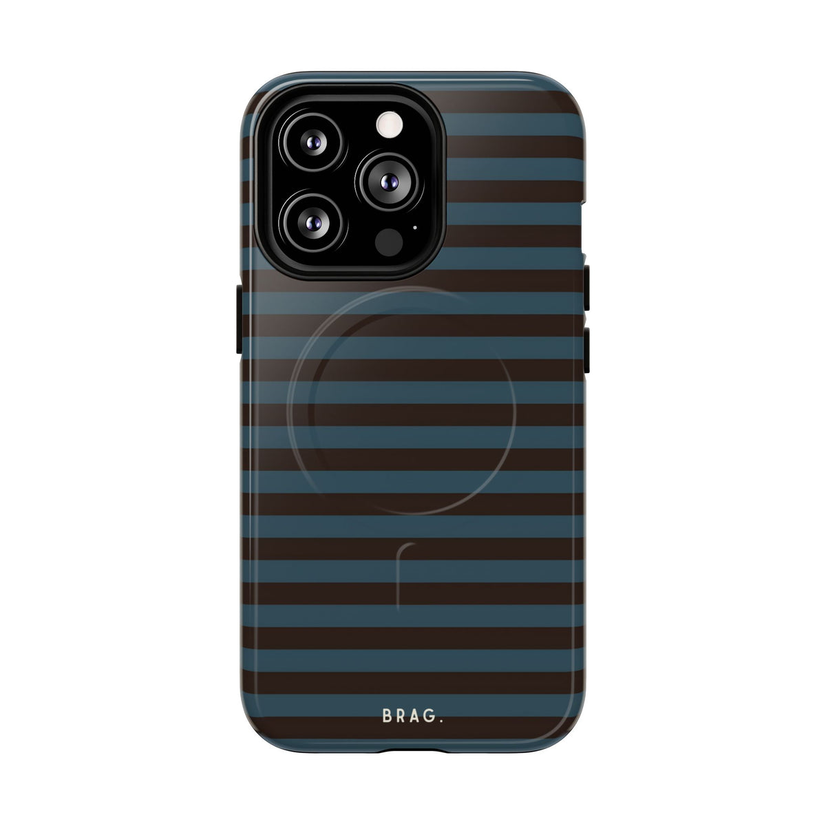 Seaside Stripe MagSafe Tough Phone Case — Magnetic Protective Cover