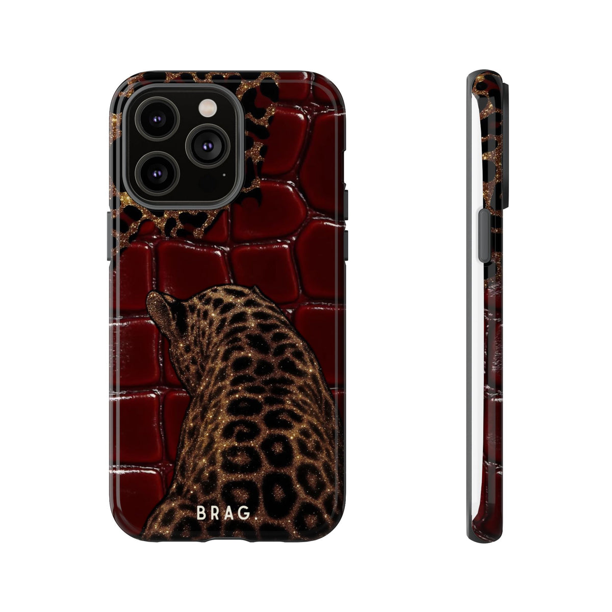 Leopard Lounge Tough Phone Case – Shockproof Protective iPhone Cover