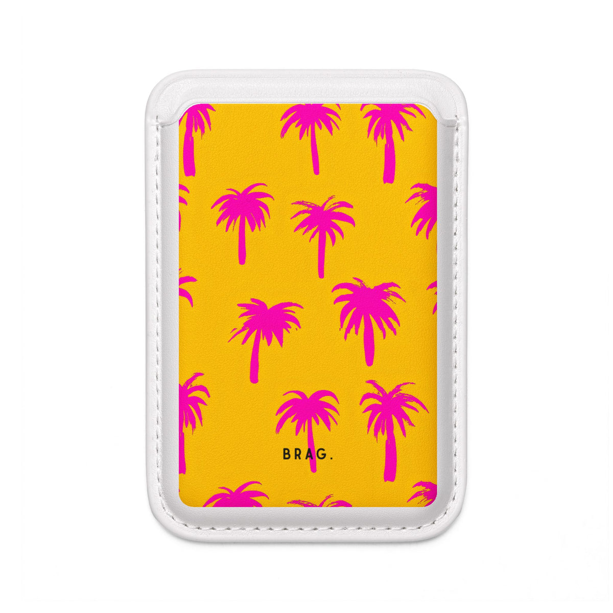 Pink Palms MagSafe Vegan Wallet — Slim Phone Card Holder