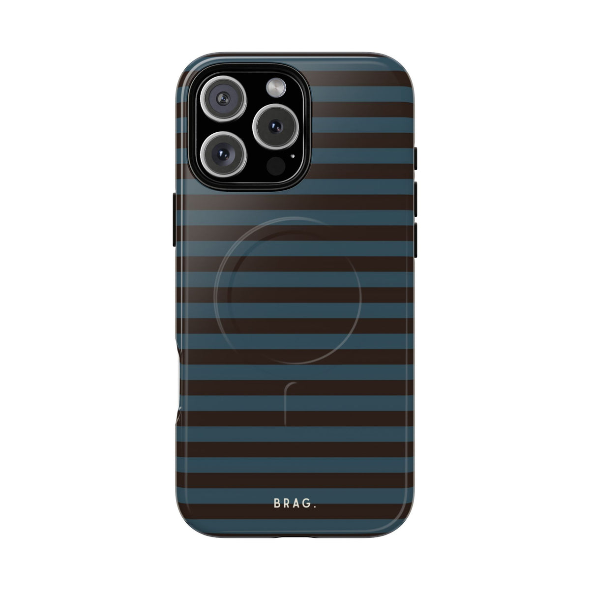 Seaside Stripe MagSafe Tough Phone Case — Magnetic Protective Cover