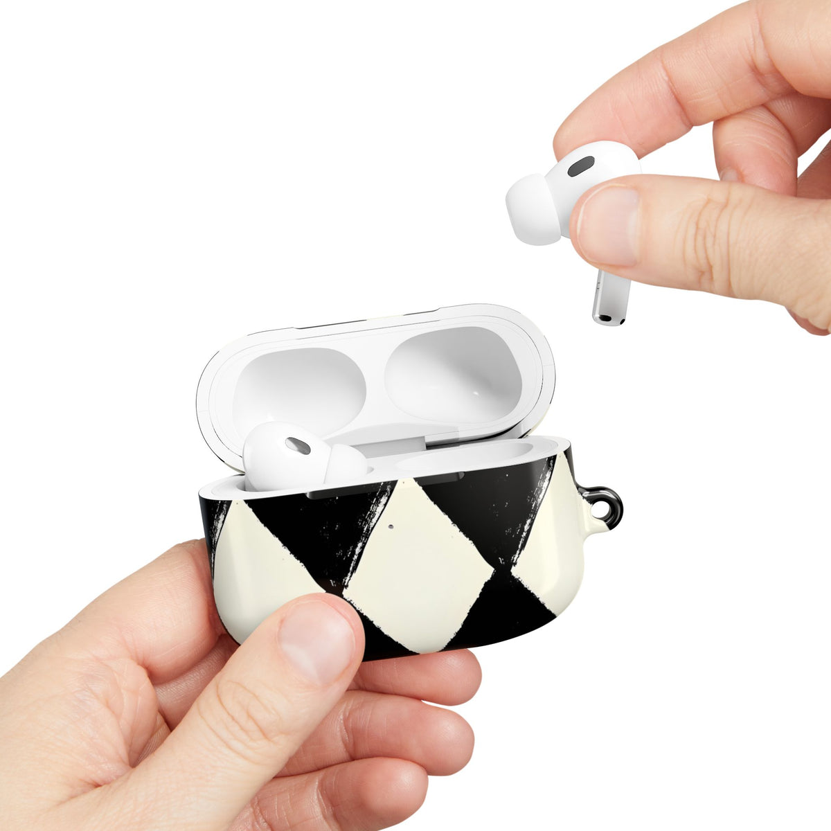 Ivory Harlequin AirPod Case – Slim Protective Charging Case