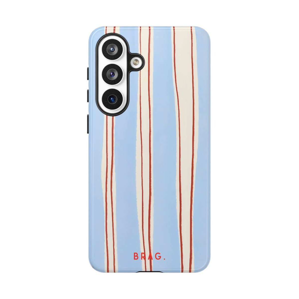 Blue Linen Tough Phone Case – Shockproof Protective iPhone Cover