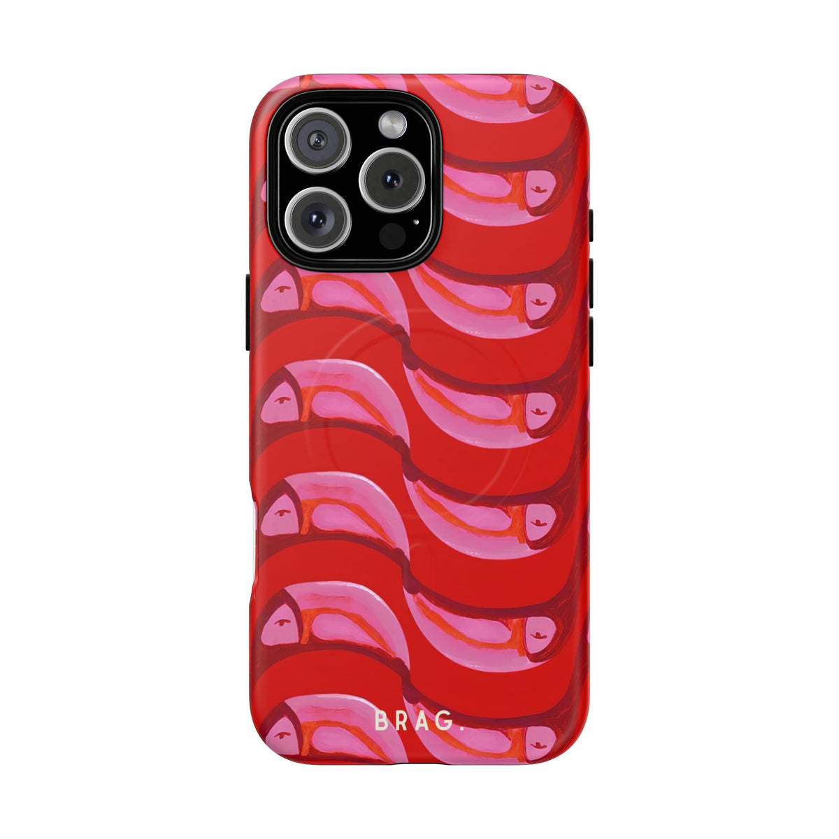 Pink Current MagSafe Tough Phone Case — Magnetic Protective Cover