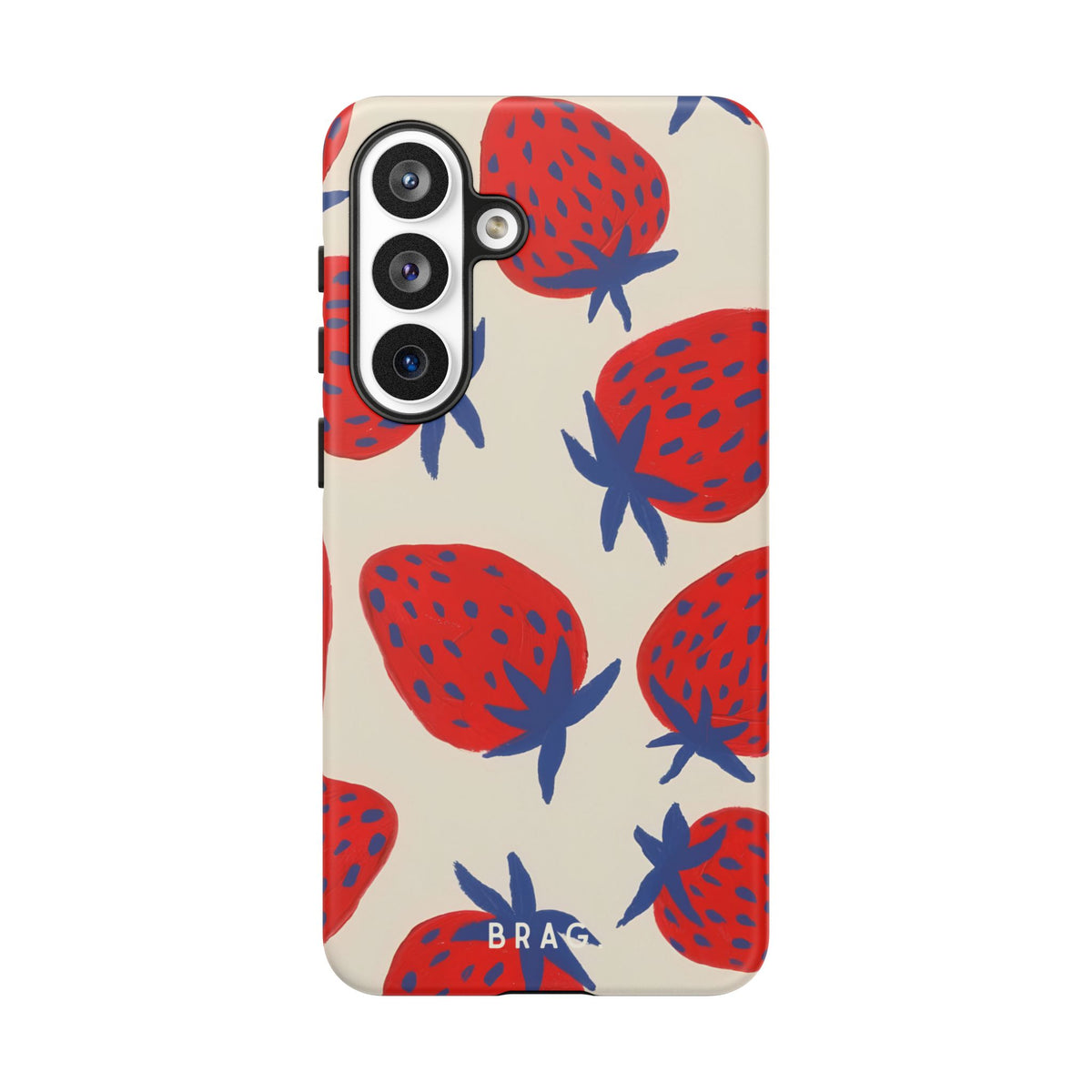 Strawberry Field Tough Phone Case – Shockproof Protective iPhone Cover