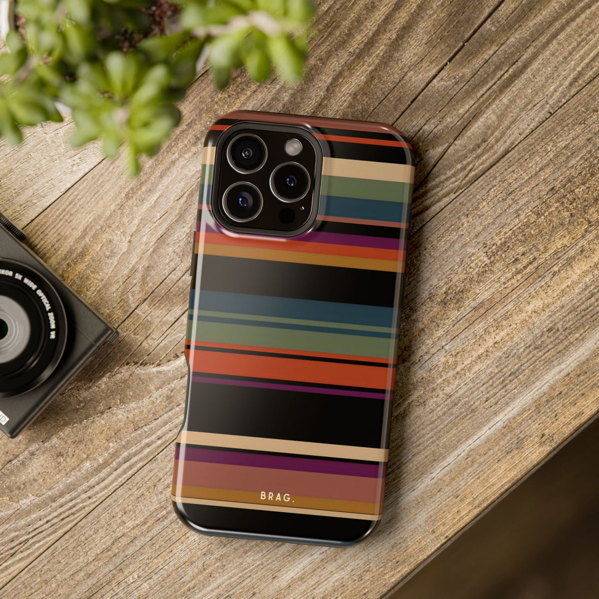 Market Stripe Magnetic Impact-Resistant Phone Case
