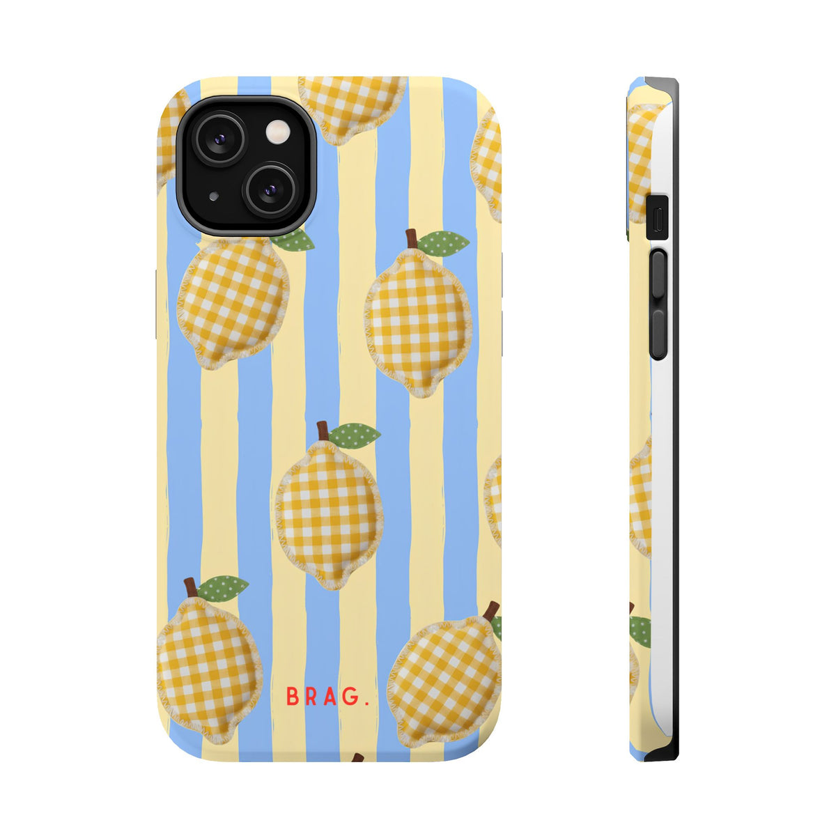 Lemon checks Magnetic Impact-Resistant Phone Case