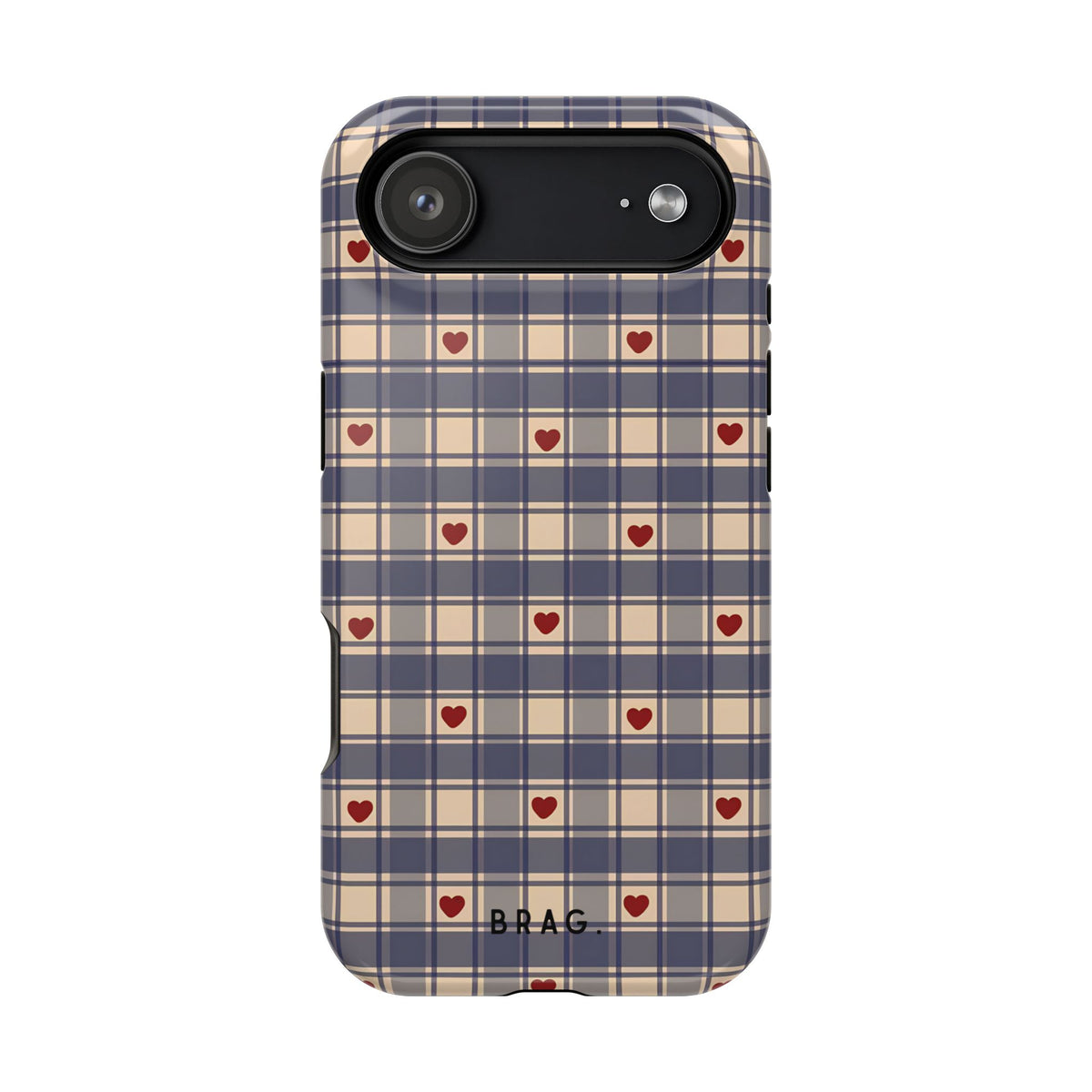 Heart Plaid Magnetic Impact-Resistant Phone Case