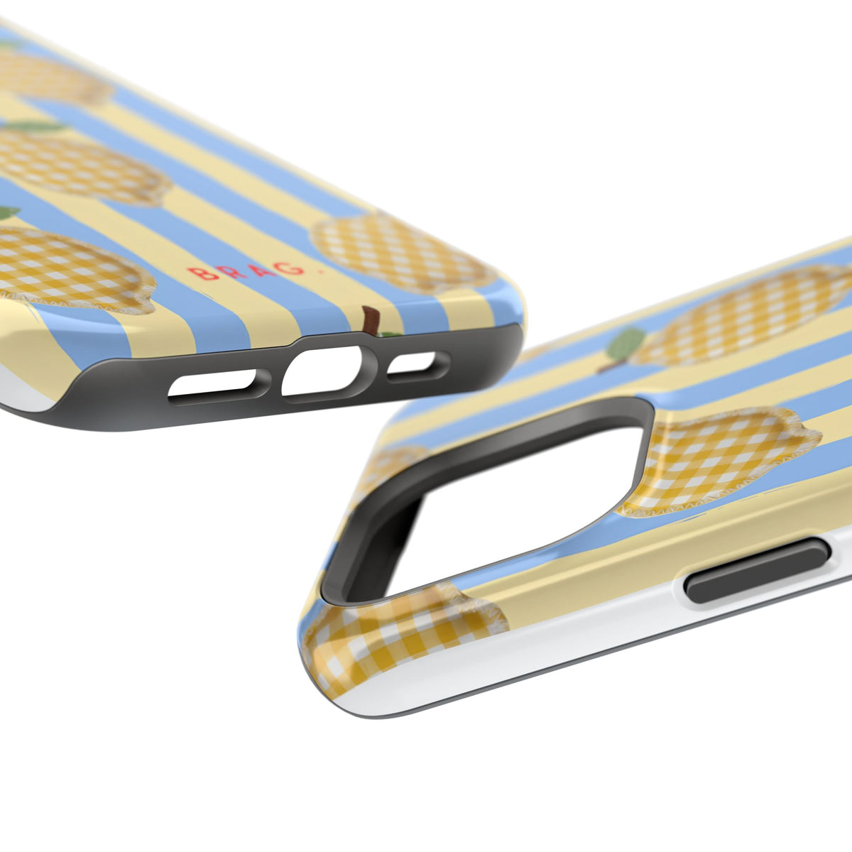 Lemon checks Magnetic Impact-Resistant Phone Case