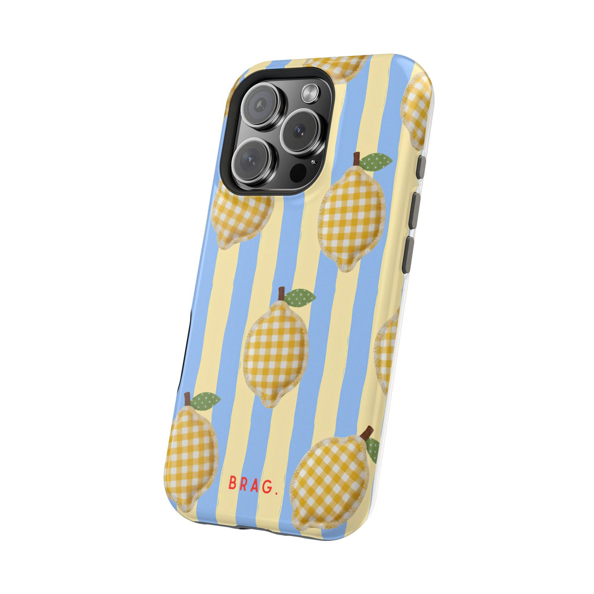 Lemon checks Magnetic Impact-Resistant Phone Case