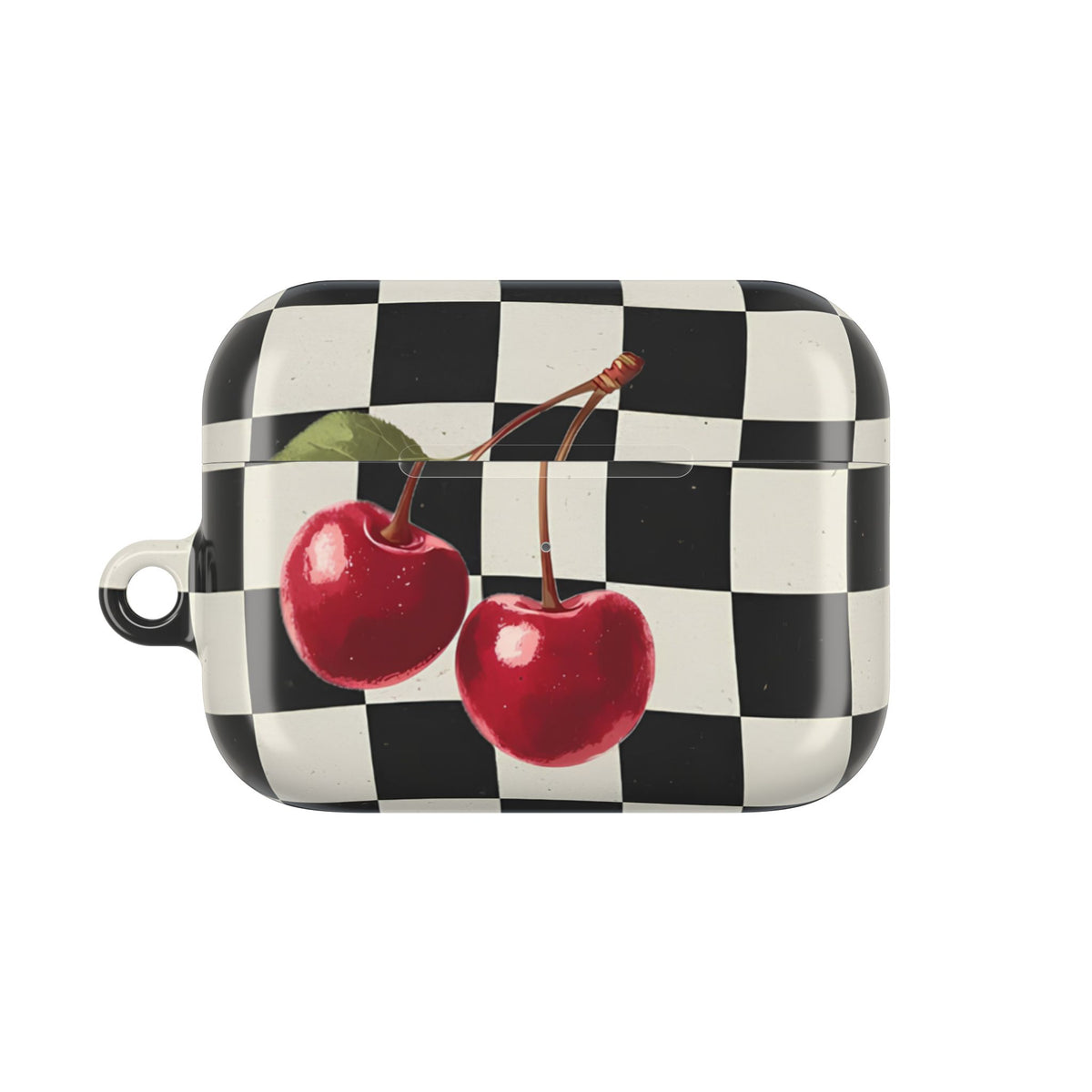 Cherry Check AirPod Case – Slim Protective Charging Case