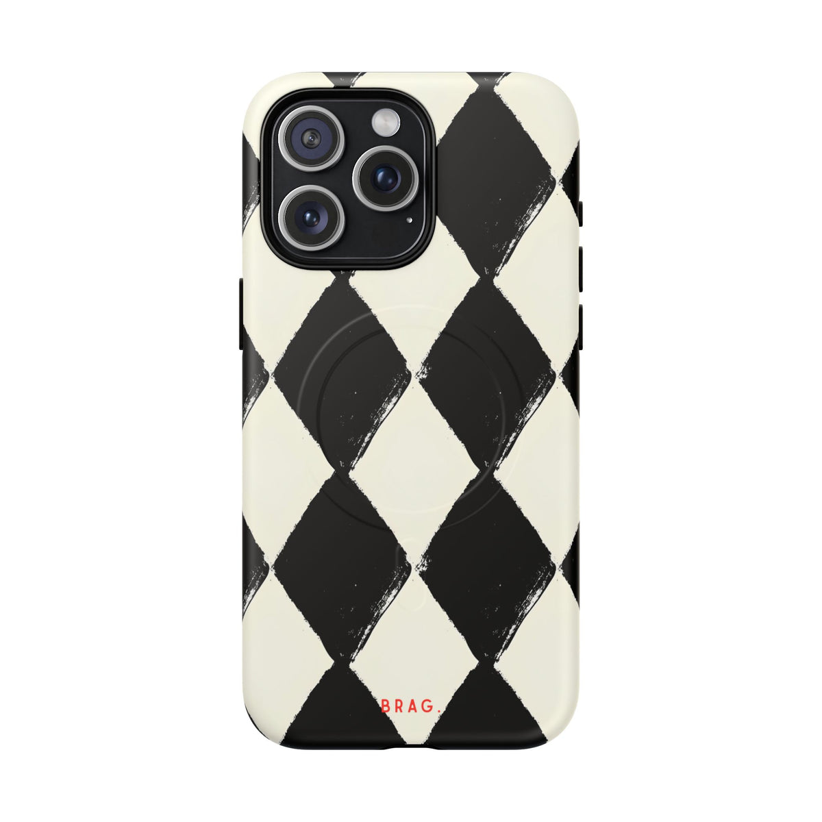 Ivory Harlequin MagSafe Tough Phone Case — Magnetic Protective Cover