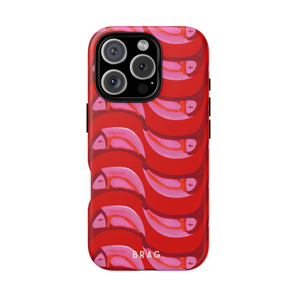 Pink Current Tough Phone Case – Shockproof Protective iPhone Cover