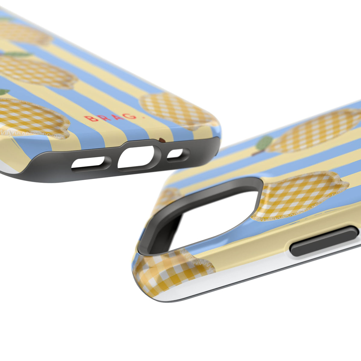 Lemon checks Magnetic Impact-Resistant Phone Case
