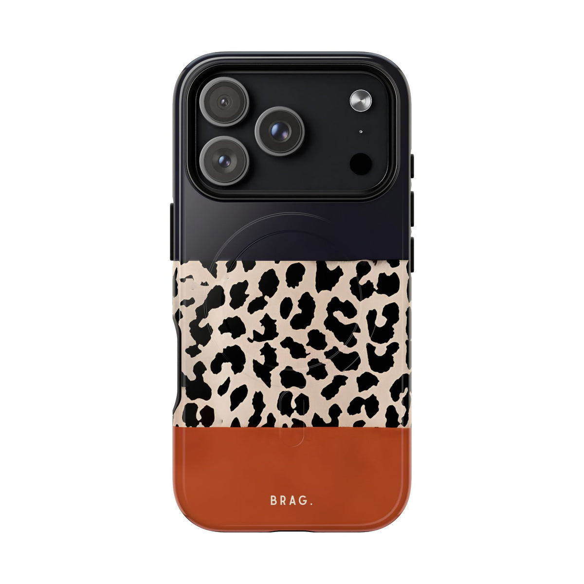 Leopard Block MagSafe Tough Phone Case — Magnetic Protective Cover