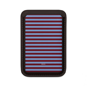 Varsity Stripe MagSafe Vegan Wallet — Slim Phone Card Holder