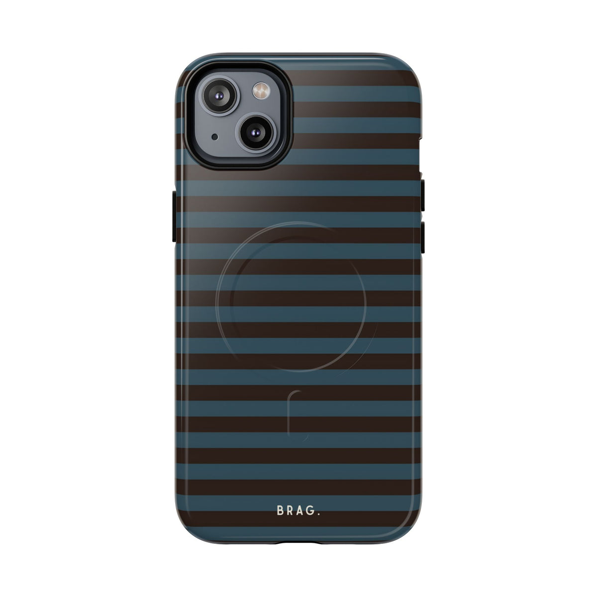 Seaside Stripe MagSafe Tough Phone Case — Magnetic Protective Cover