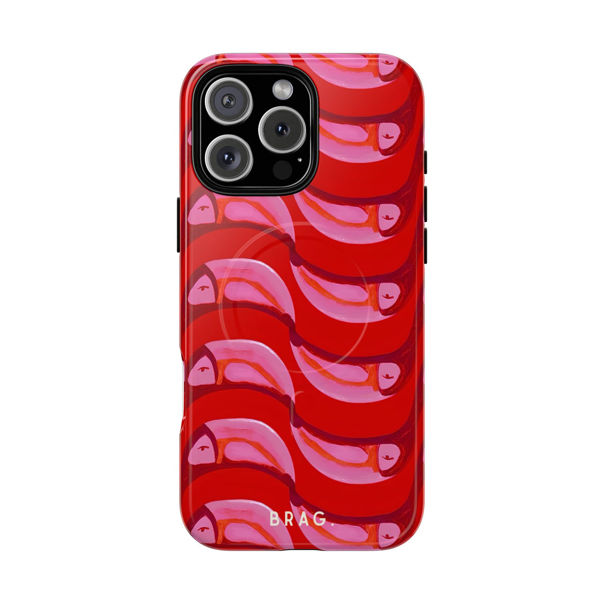 Pink Current MagSafe Tough Phone Case — Magnetic Protective Cover