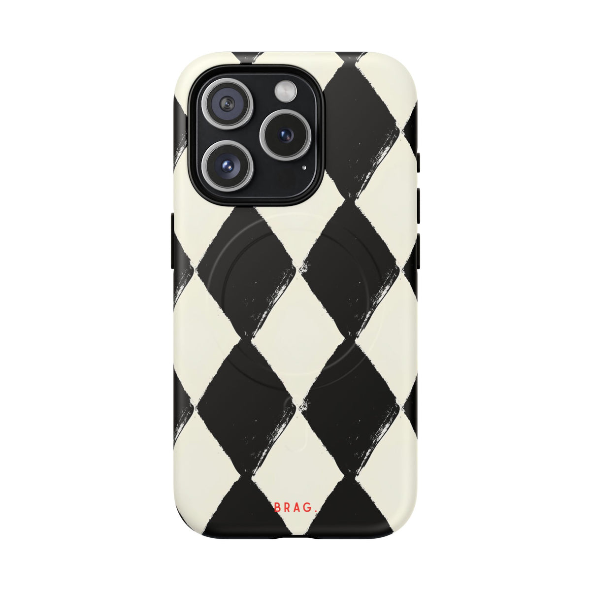 Ivory Harlequin MagSafe Tough Phone Case — Magnetic Protective Cover