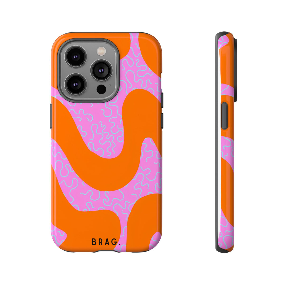 Coral Kiss Tough Phone Case – Shockproof Protective iPhone Cover