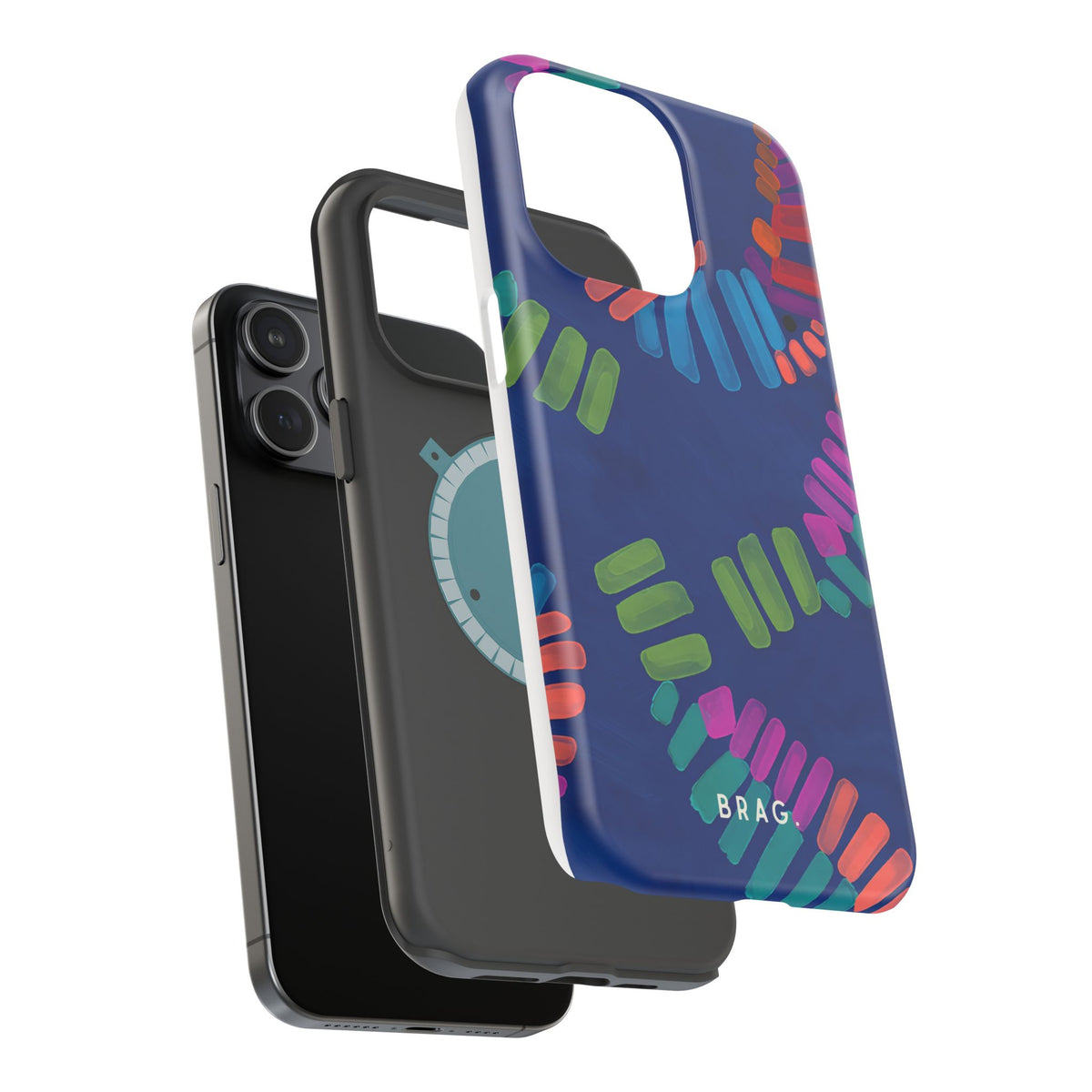 Blue Palm Magnetic Impact-Resistant Phone Case