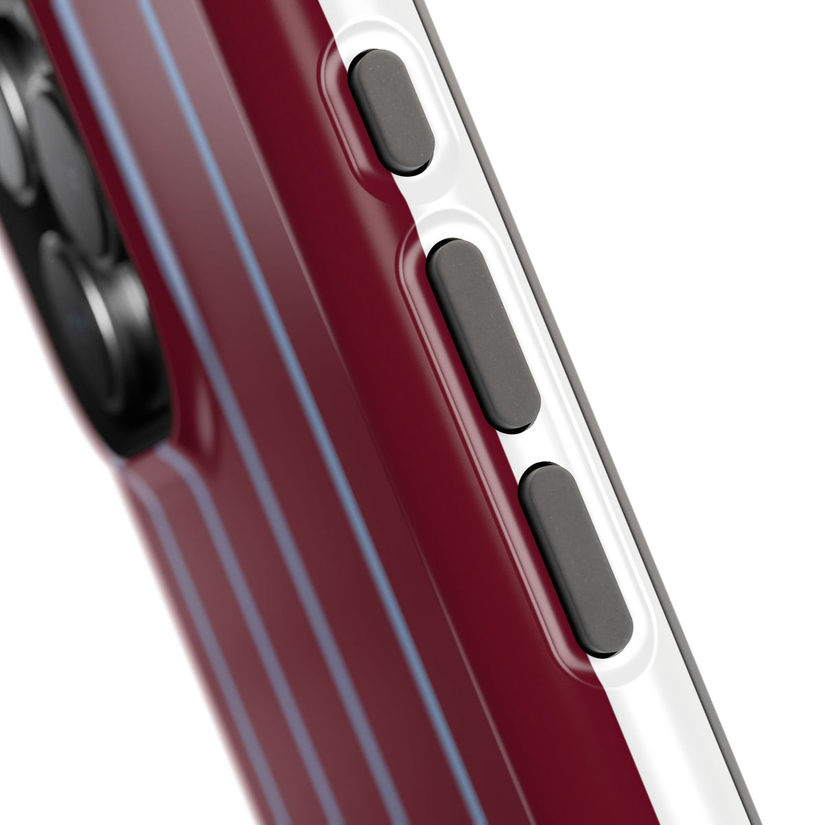 Bordeaux Stripe Magnetic Impact-Resistant Phone Case