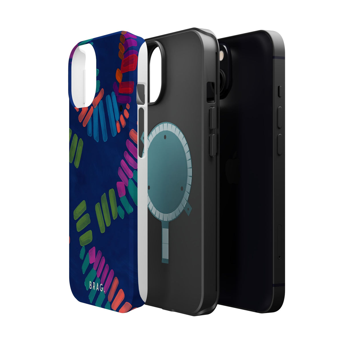 Blue Palm Magnetic Impact-Resistant Phone Case