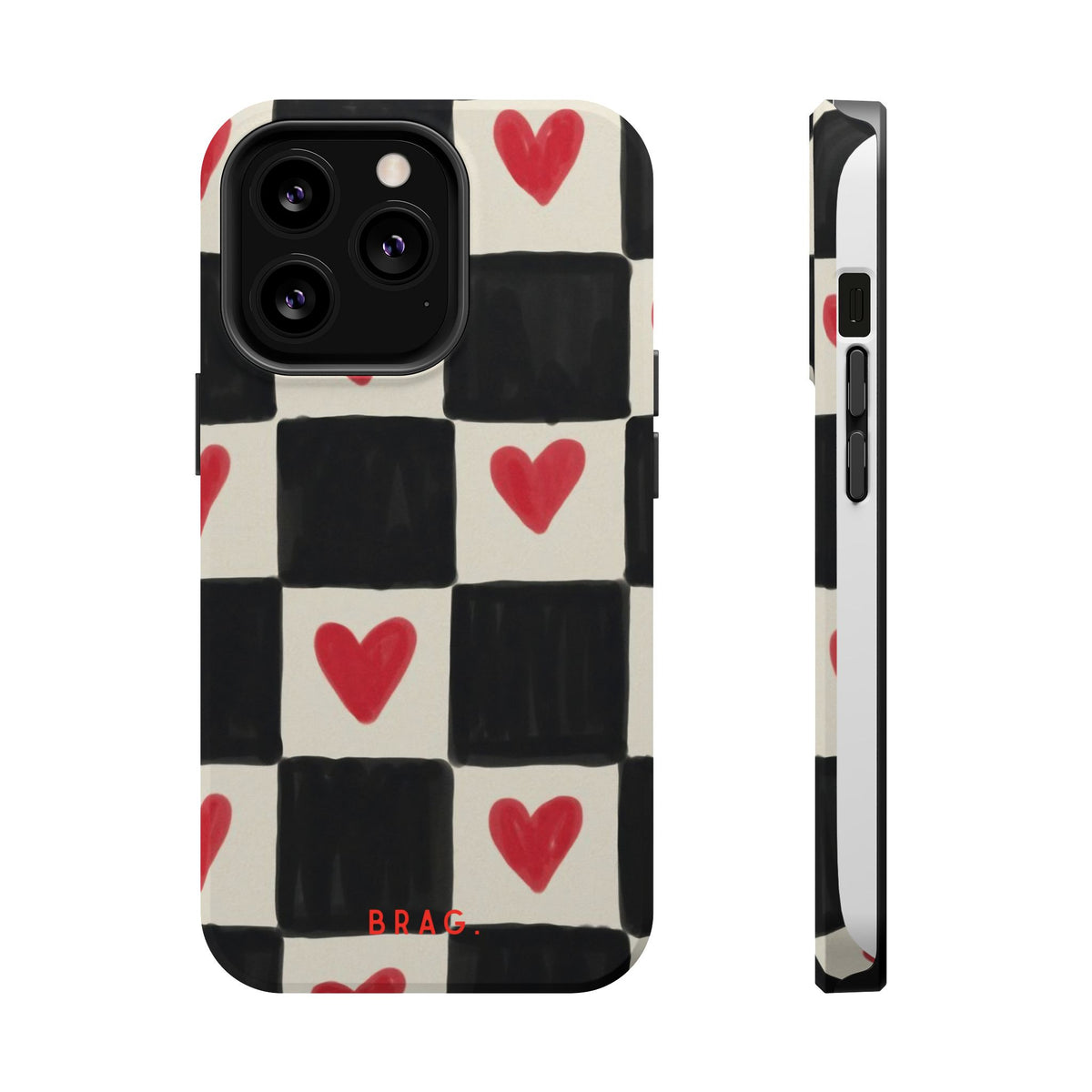 Heart Check Magnetic Impact-Resistant Phone Case