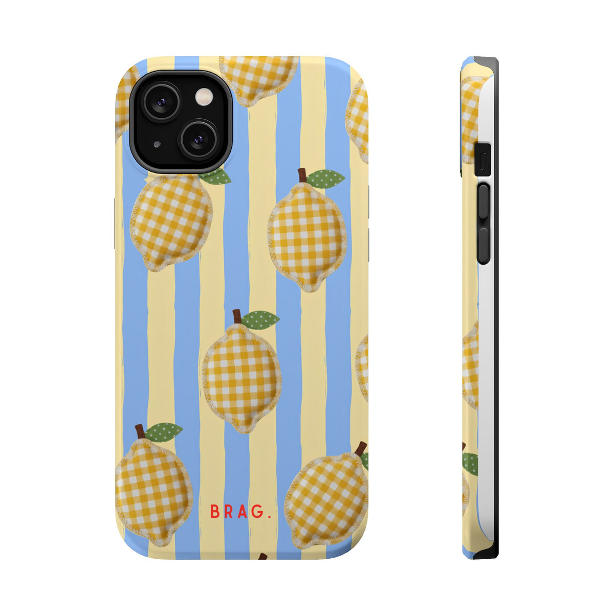 Lemon checks Magnetic Impact-Resistant Phone Case