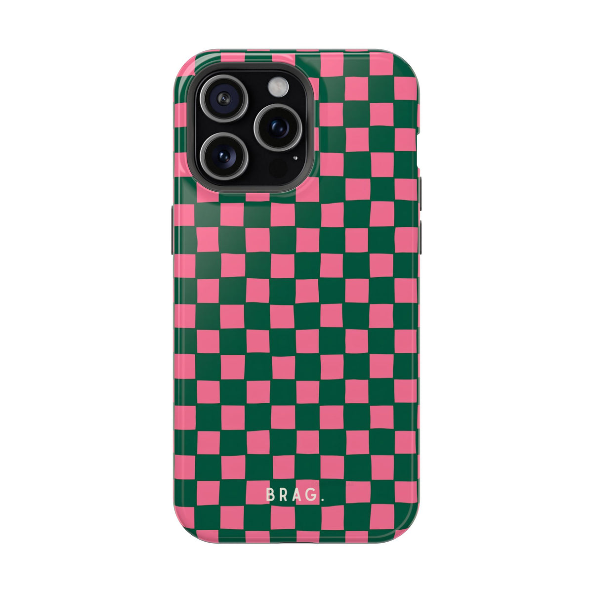 Rasberry Checks Magnetic Impact-Resistant Phone Case