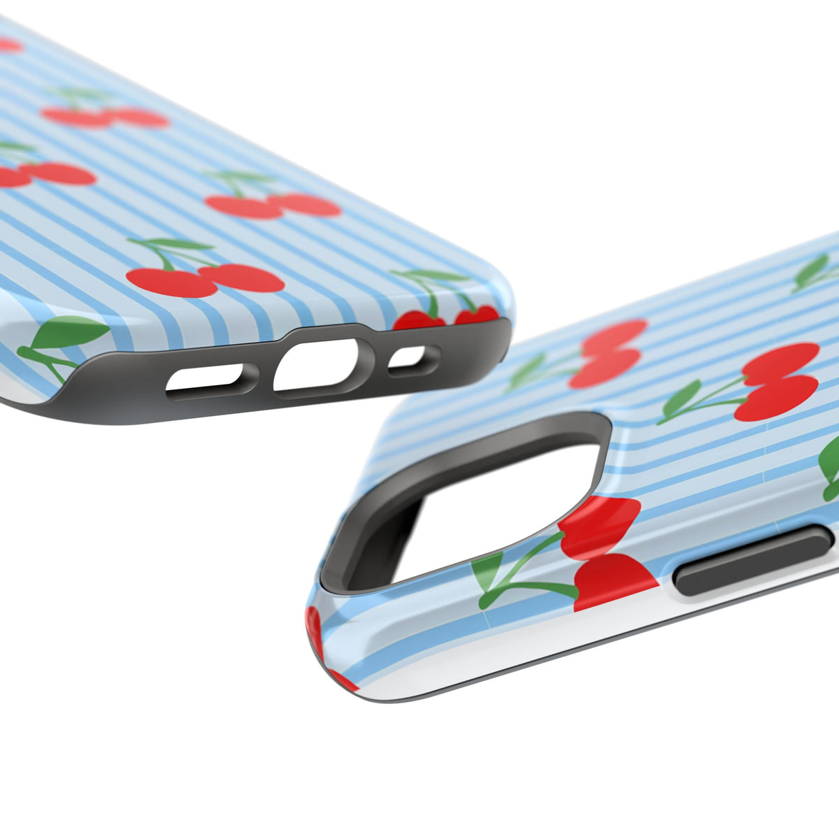 Sunday Market Magnetic Impact Phone Case — Blue Stripe Retro Design
