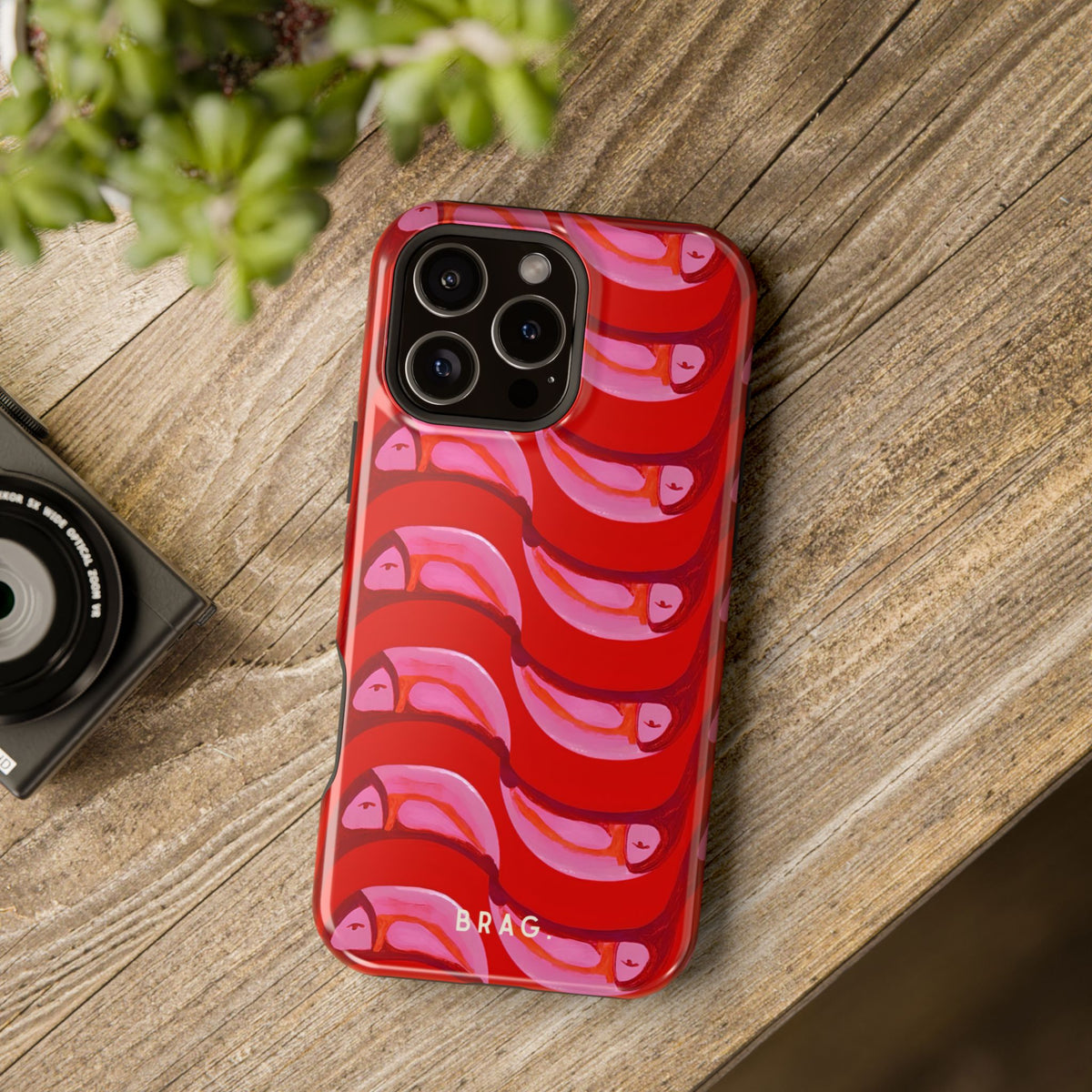 Pink Current Magnetic Impact-Resistant Phone Case