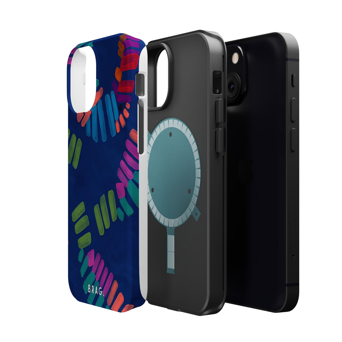 Blue Palm Magnetic Impact-Resistant Phone Case