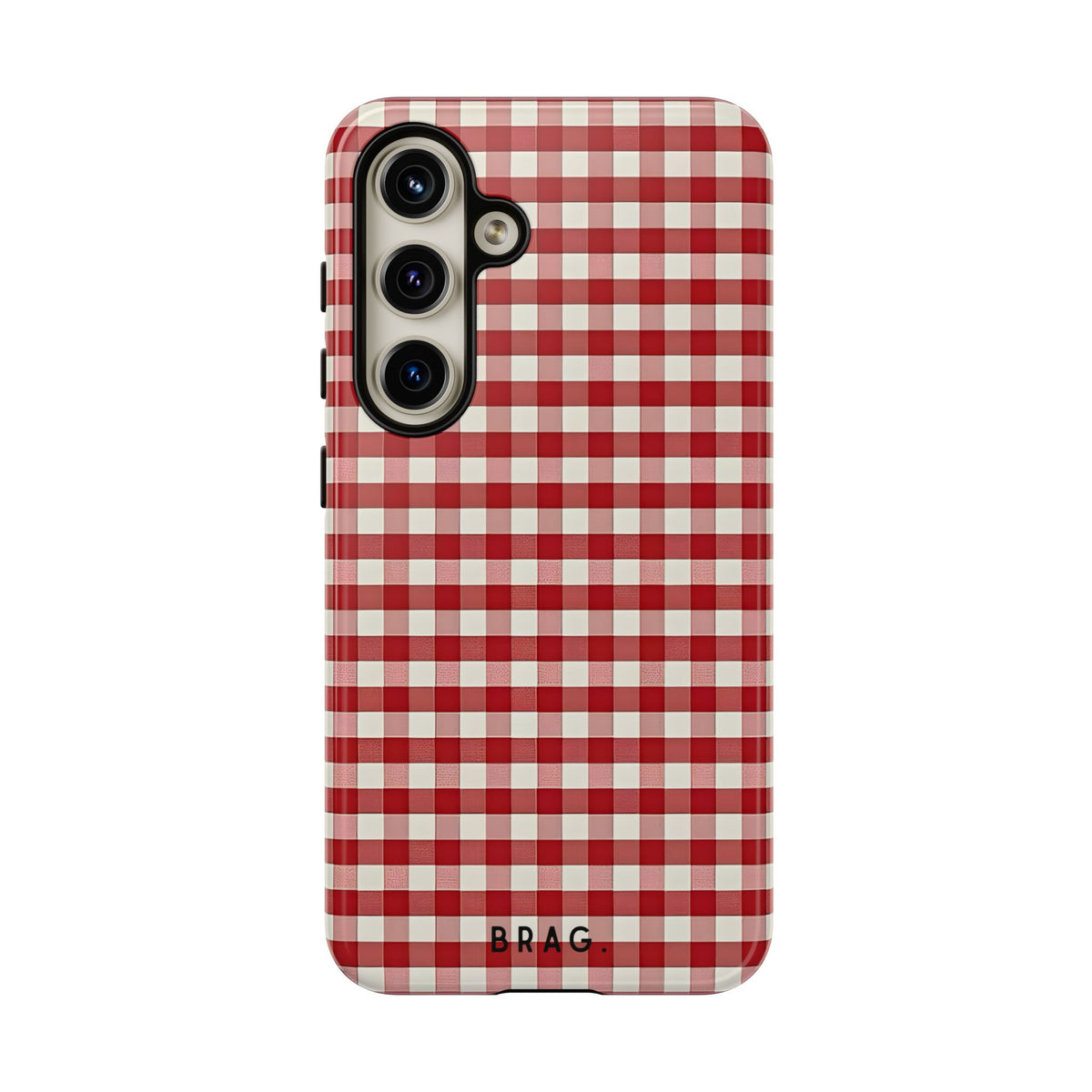 Red Gingham Tough Phone Case – Shockproof Protective iPhone Cover