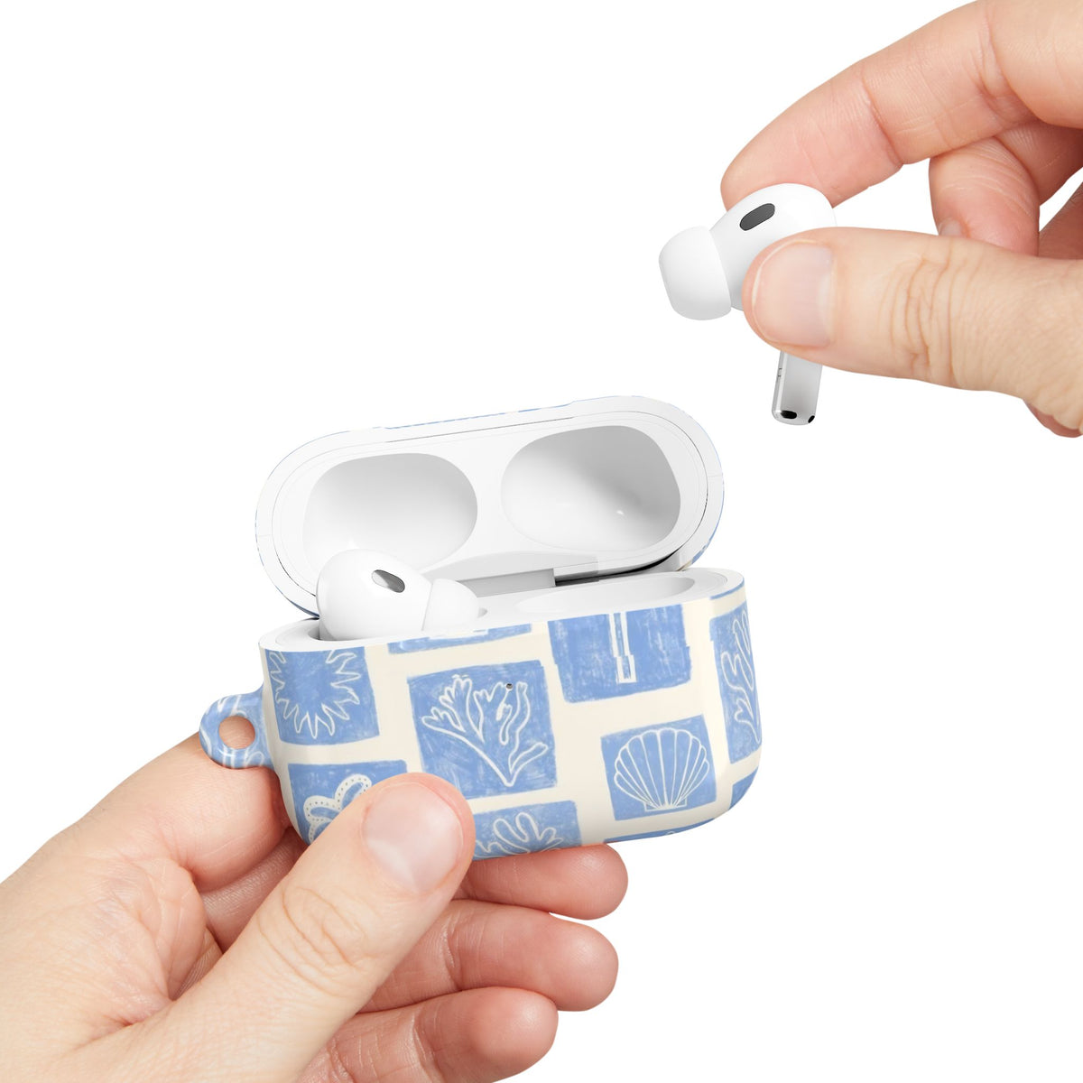Azure Tiles AirPod Case – Slim Protective Charging Case