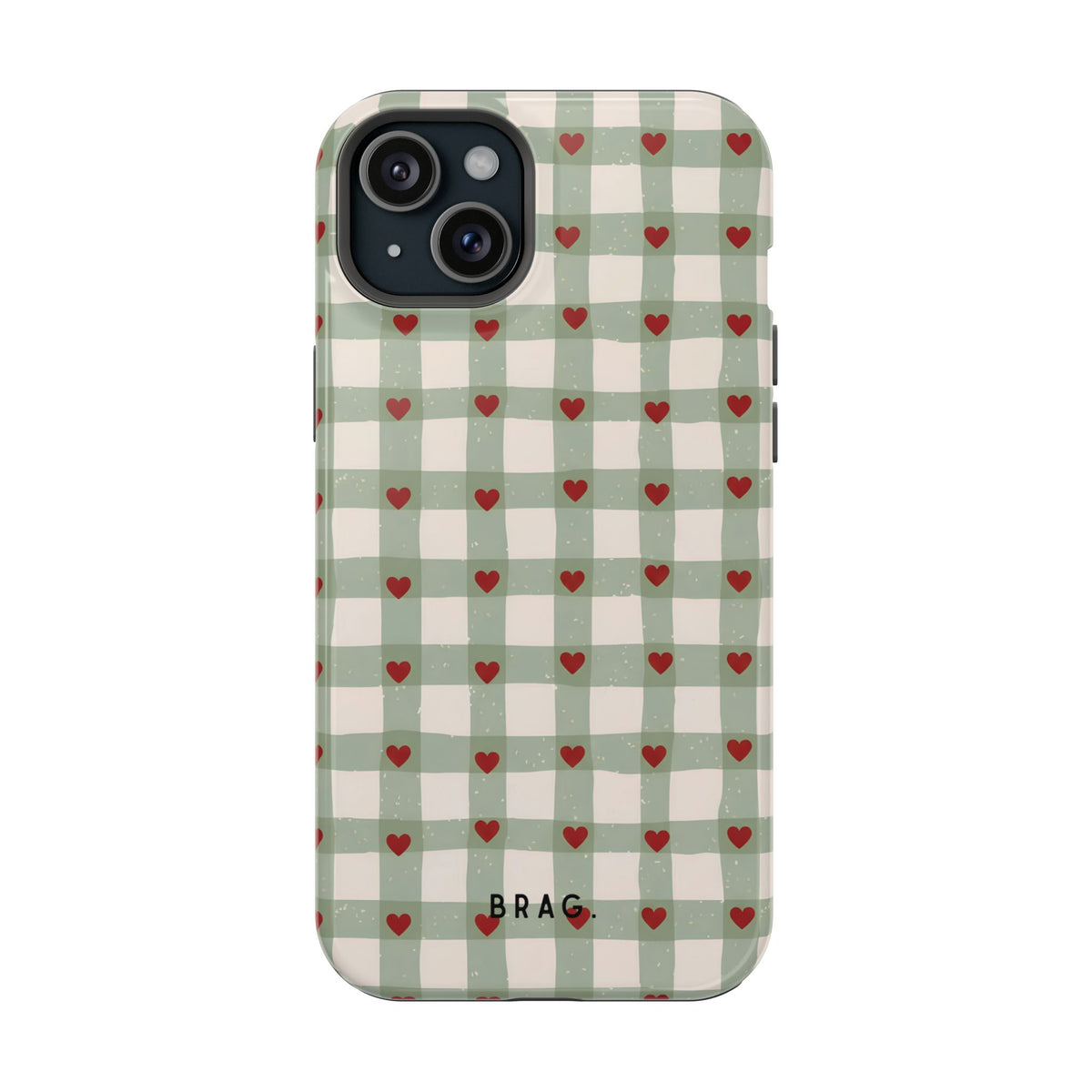 Mint Hearts Magnetic Impact-Resistant Phone Case
