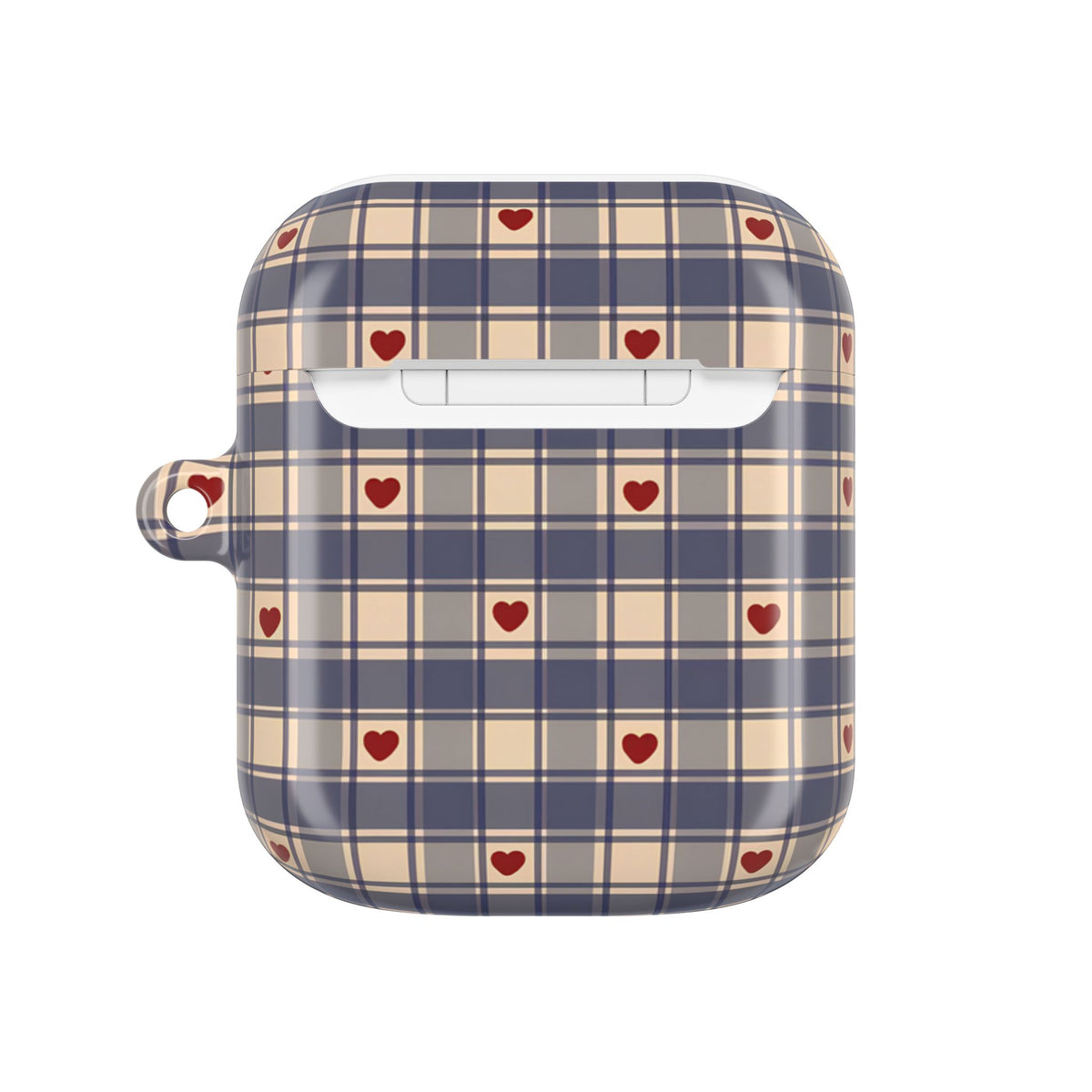 Heart Plaid AirPod Case – Slim Protective Charging Case