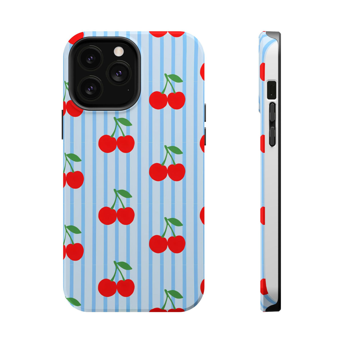 Sunday Market Magnetic Impact Phone Case — Blue Stripe Retro Design