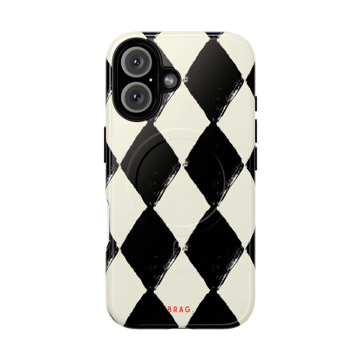 Ivory Harlequin MagSafe Tough Phone Case — Magnetic Protective Cover