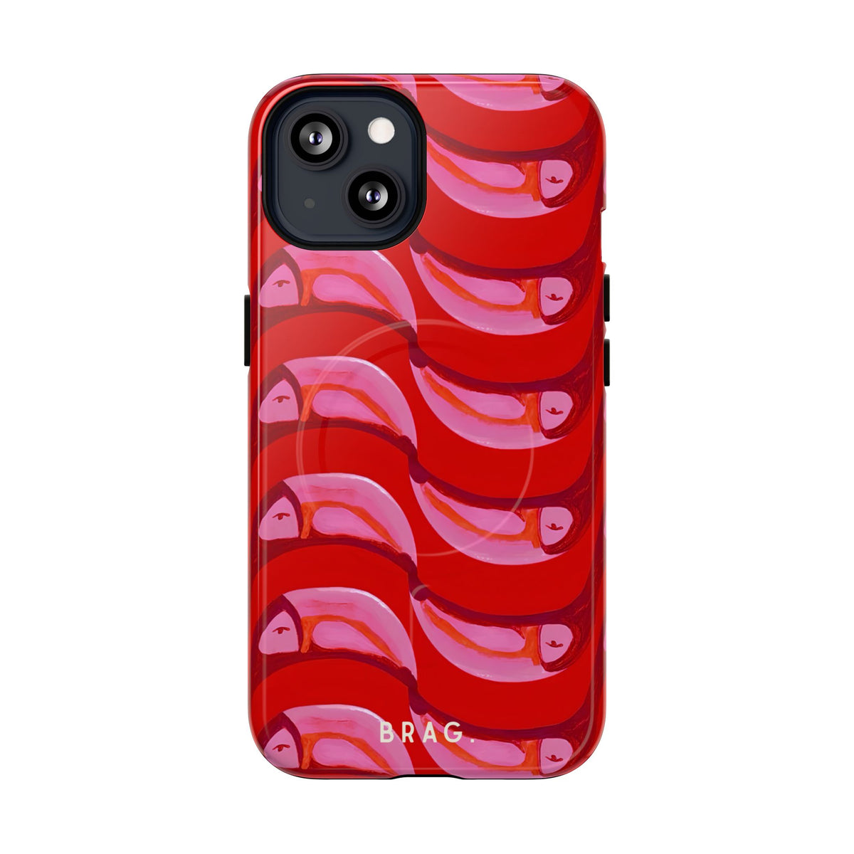 Pink Current MagSafe Tough Phone Case — Magnetic Protective Cover