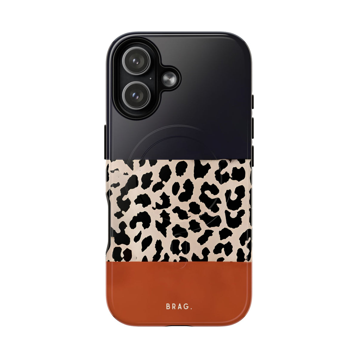 Leopard Block MagSafe Tough Phone Case — Magnetic Protective Cover