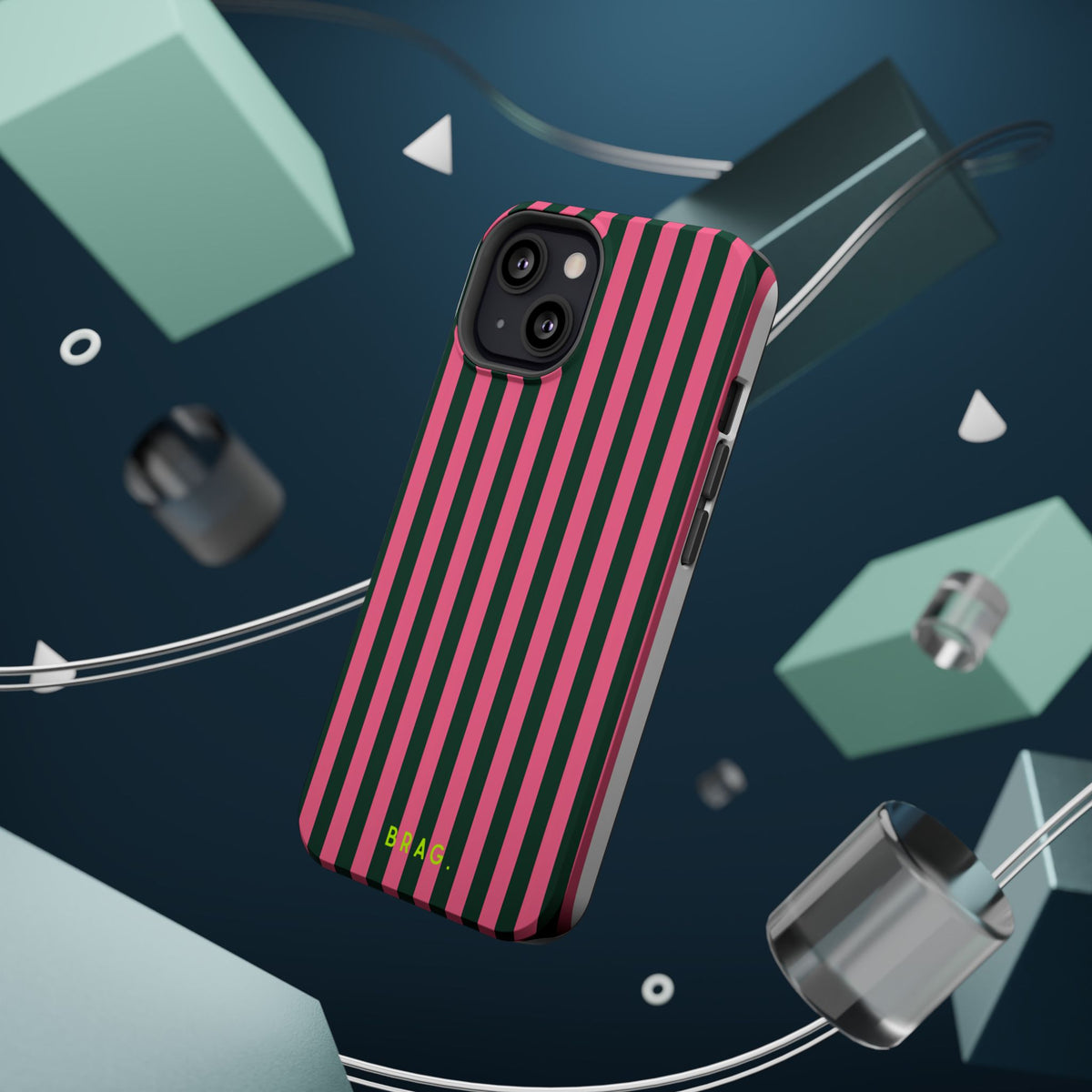 Flamingo Stripe Magnetic Impact-Resistant Phone Case