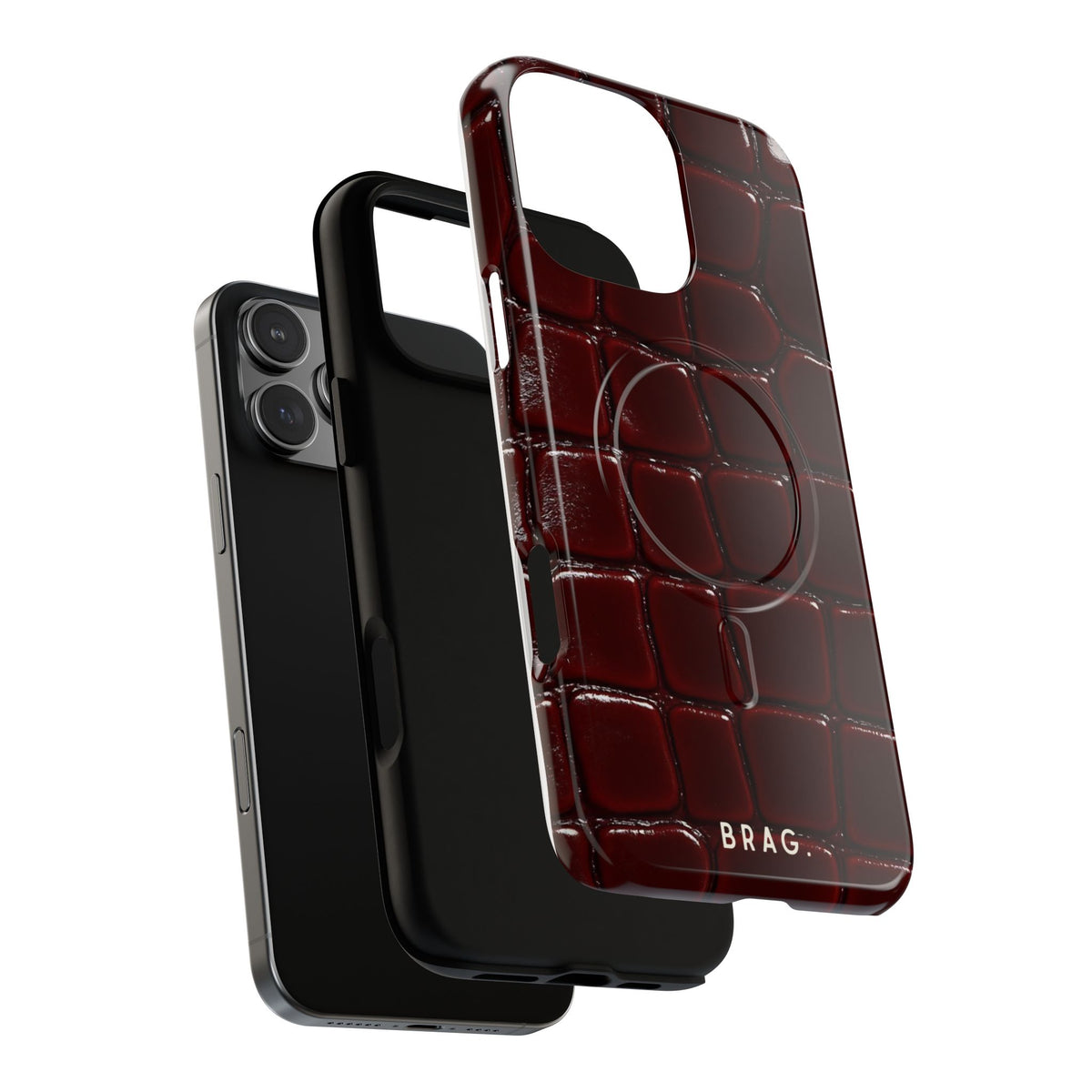 Cherry Leather MagSafe Tough Phone Case — Magnetic Protective Cover