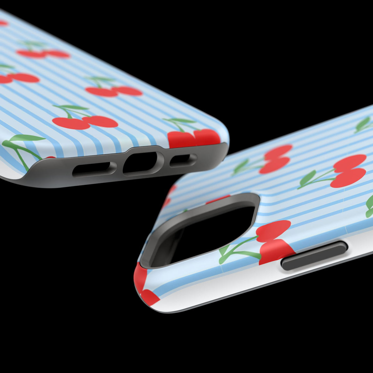 Sunday Market Magnetic Impact Phone Case — Blue Stripe Retro Design