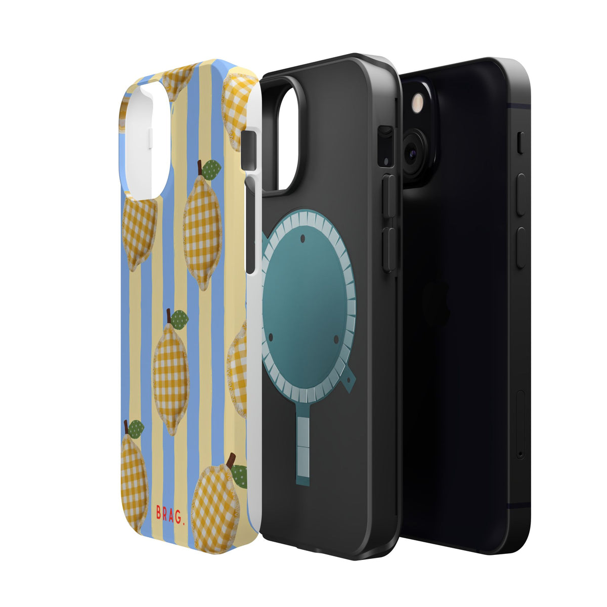 Lemon checks Magnetic Impact-Resistant Phone Case